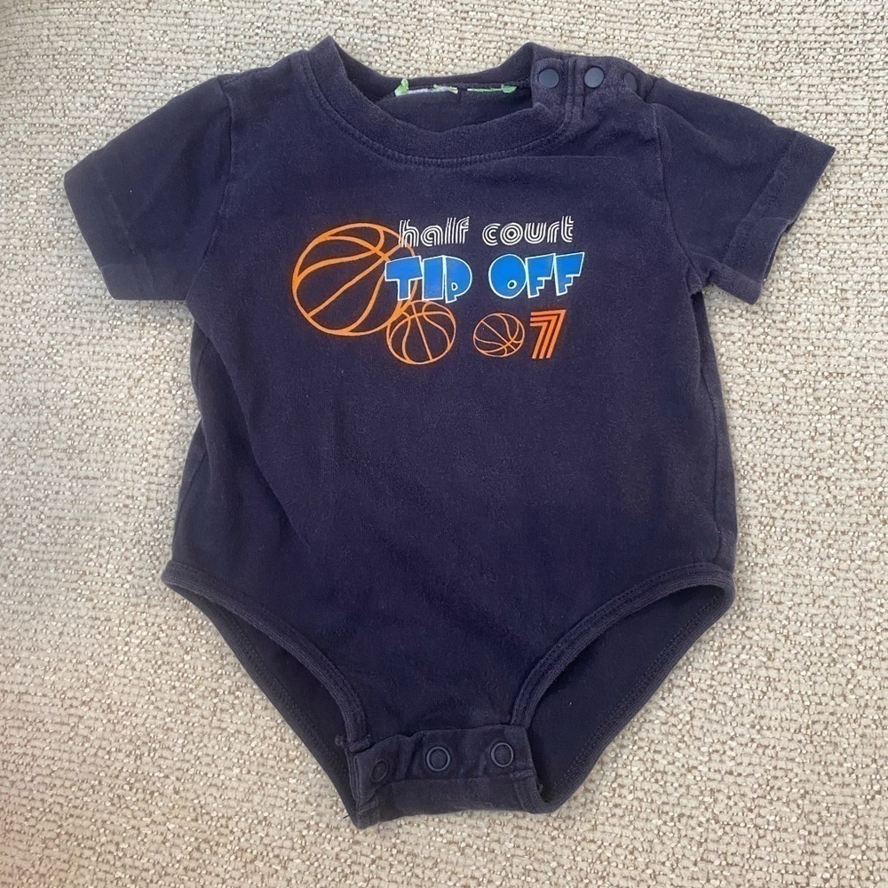 3/$15 SALE Baby Half Court Tip Off Basketball Onesie
